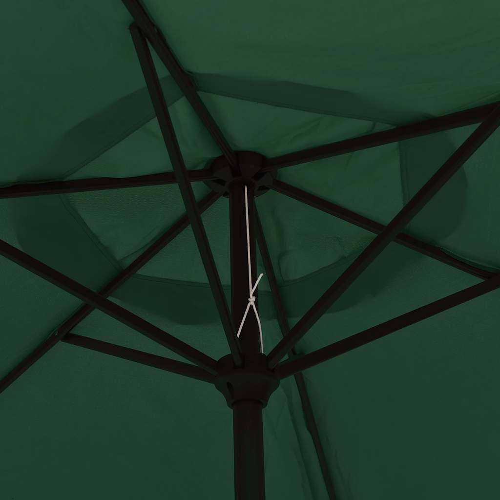 Zweefparasol met LED 3,5 m groen