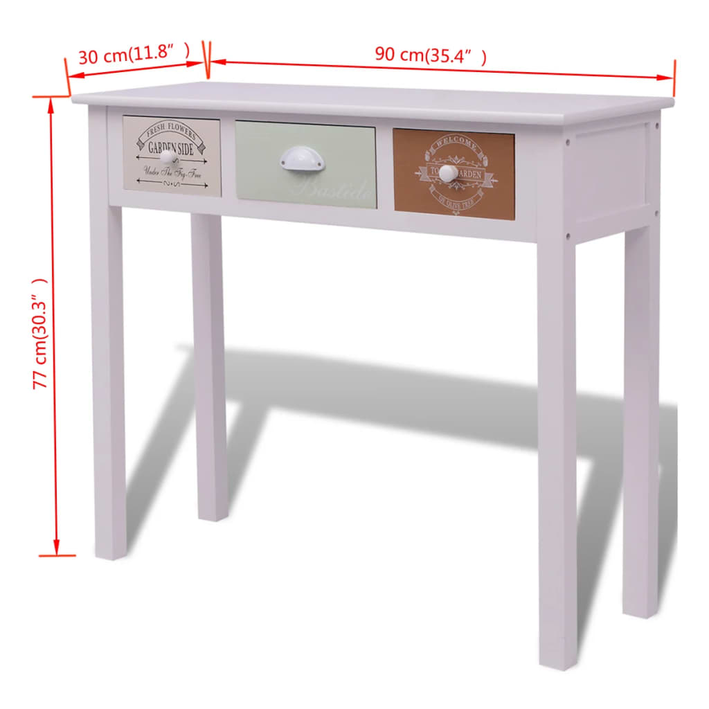 Wandtafel Franse stijl hout