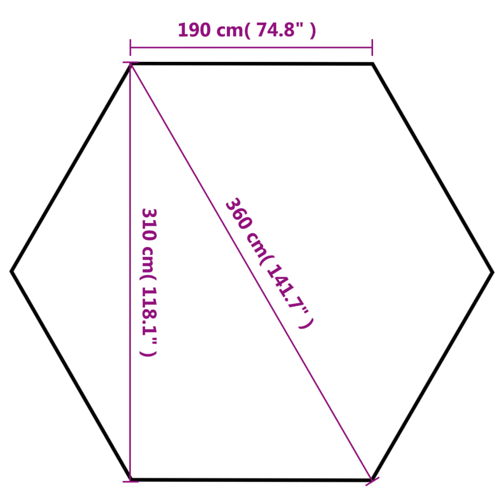 Partytent Pop-Up Zeshoekig Met 6 Zijwanden 3,6X3,1 M Grijs