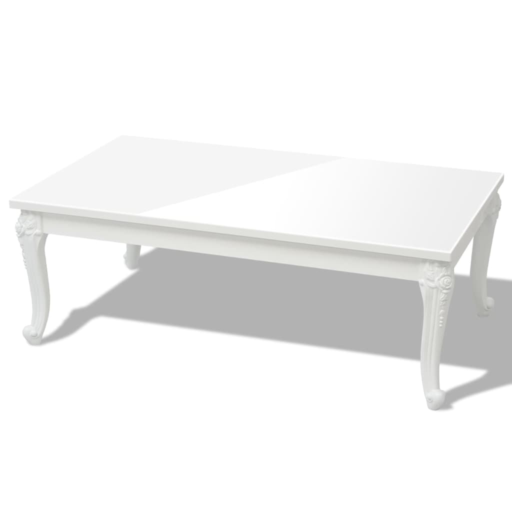 Salontafel 115x65x42 cm hoogglans wit