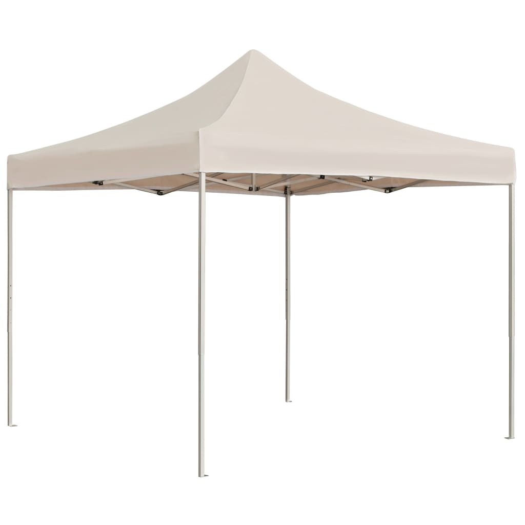 Partytent professioneel inklapbaar 3x3 m aluminium crème