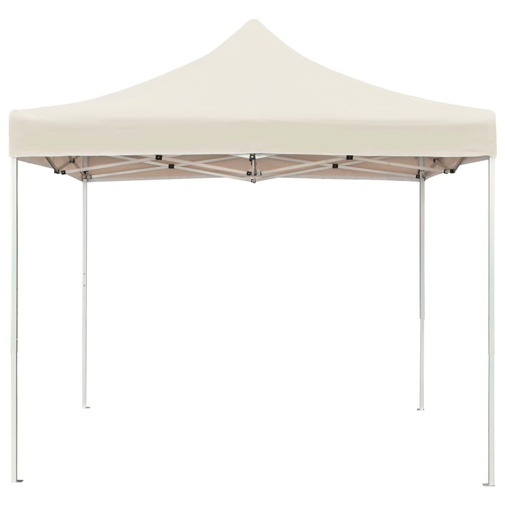 Partytent professioneel inklapbaar 3x3 m aluminium crème