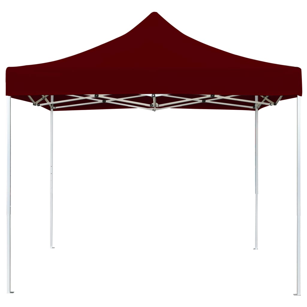 Partytent professioneel inklapbaar 3x3 m aluminium wijnrood