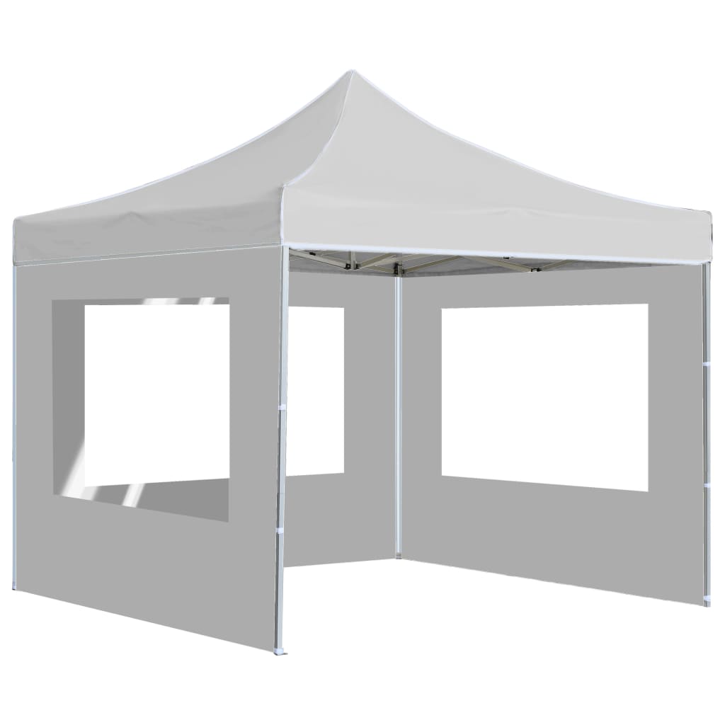 Partytent inklapbaar met wanden 3x3 m aluminium wit