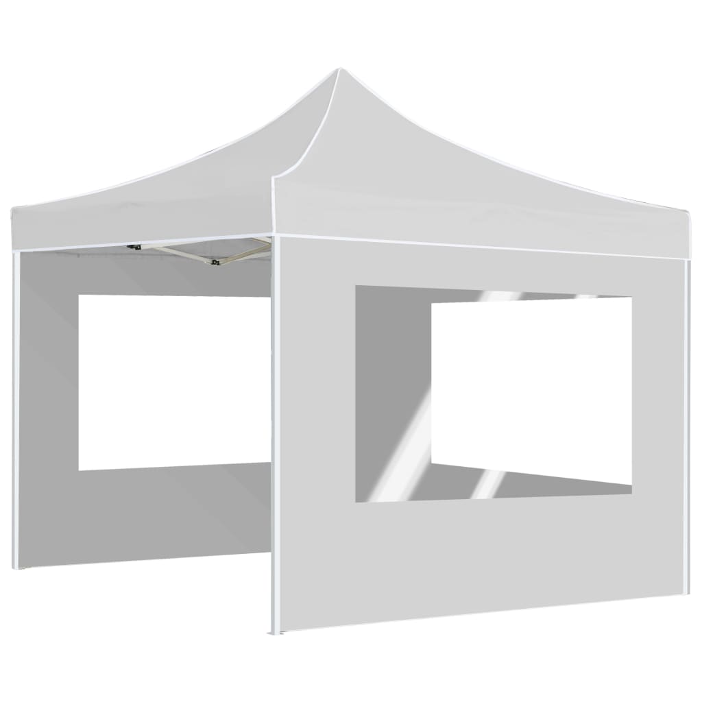 Partytent inklapbaar met wanden 3x3 m aluminium wit