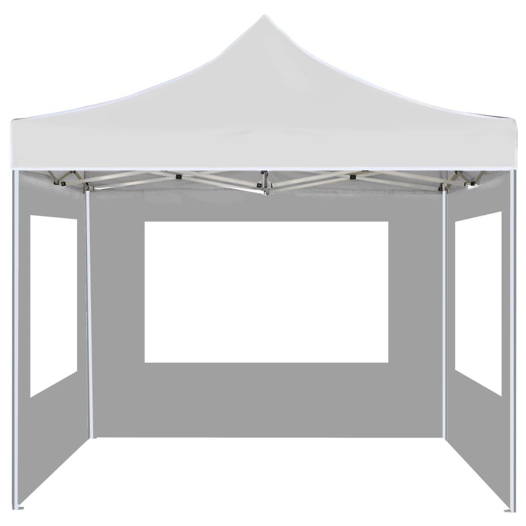 Partytent inklapbaar met wanden 3x3 m aluminium wit