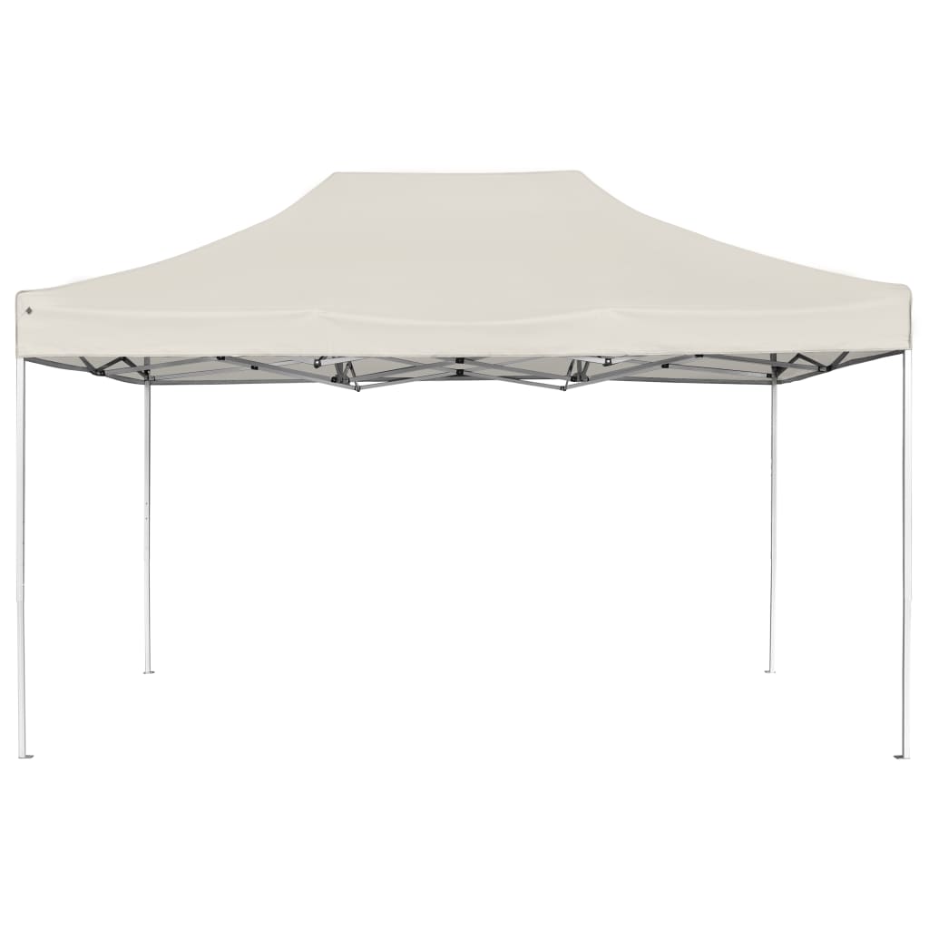 Partytent professioneel inklapbaar 4,5x3 m aluminium crème