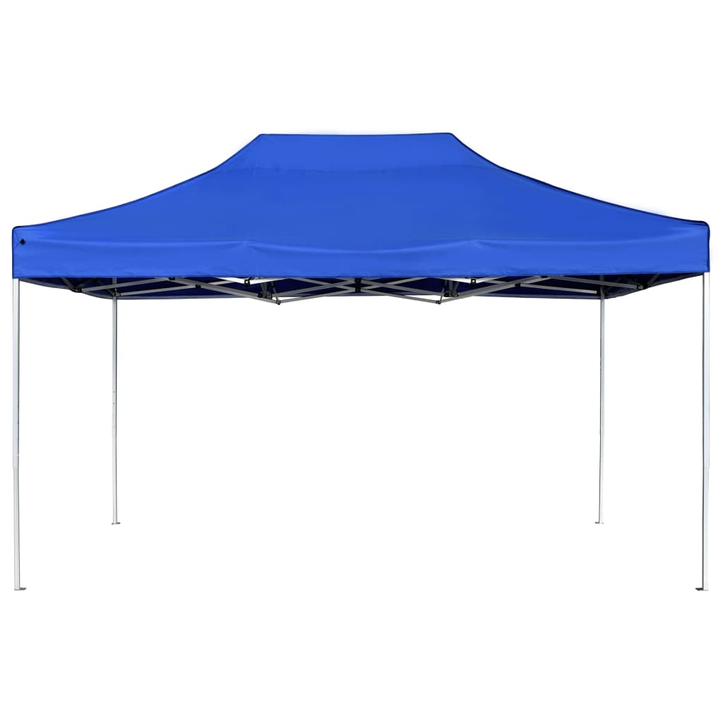 Partytent professioneel inklapbaar 4,5x3 m aluminium blauw