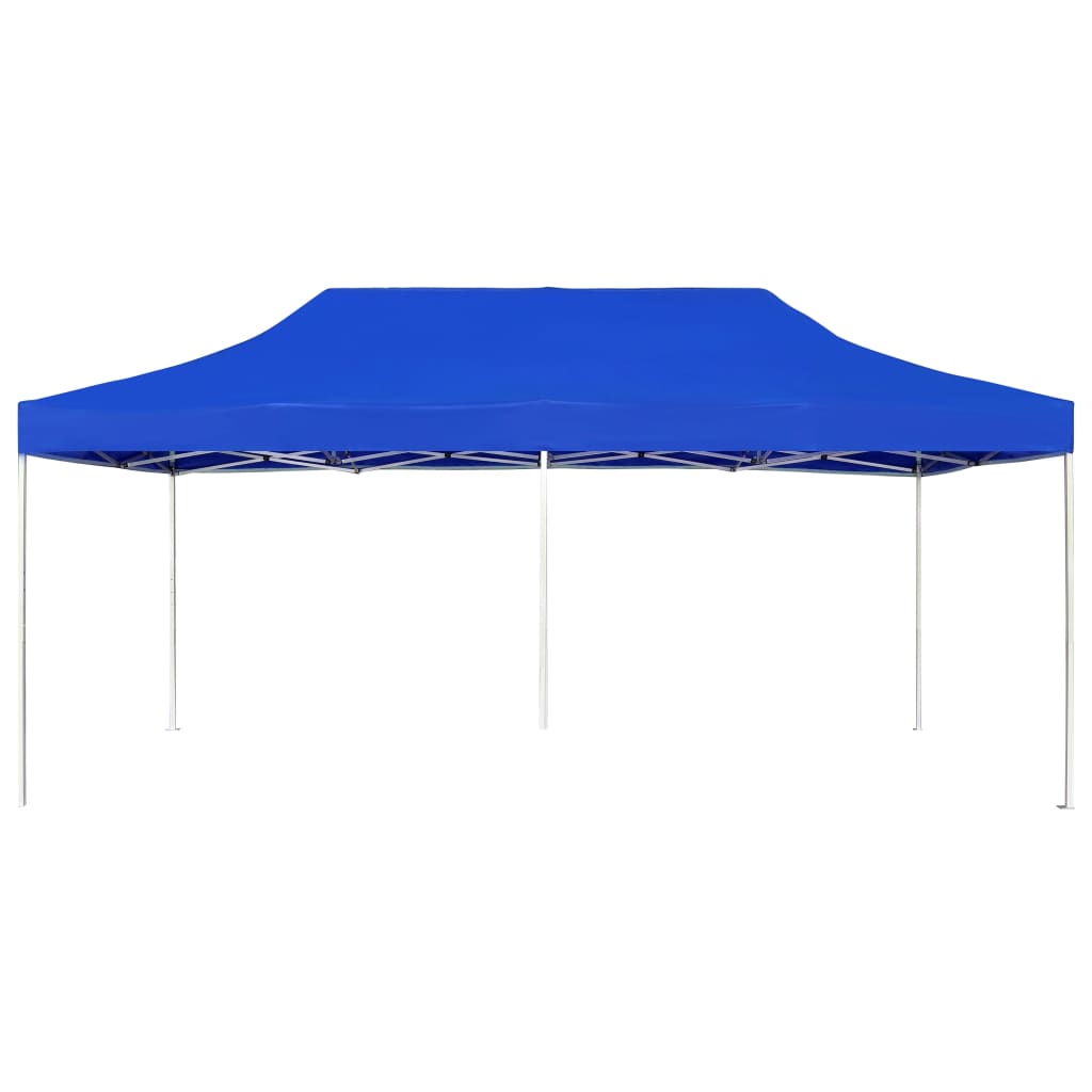 Partytent professioneel inklapbaar 6x3 m aluminium blauw