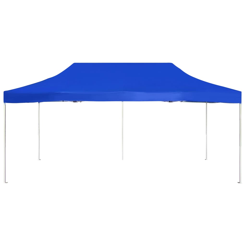 Partytent professioneel inklapbaar 6x3 m aluminium blauw