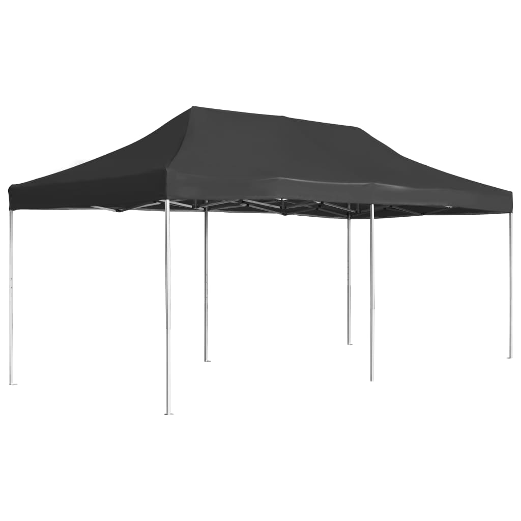 Partytent professioneel inklapbaar 6x3 m aluminium antraciet