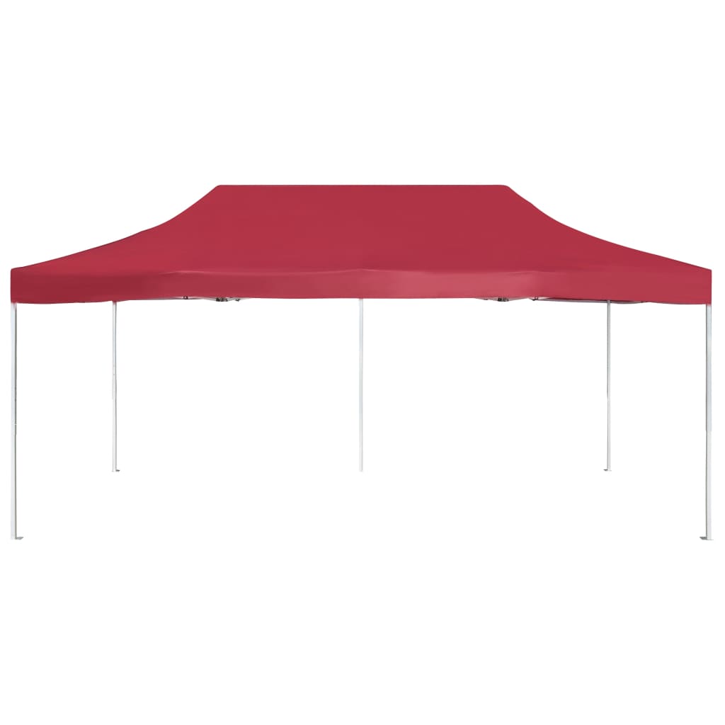 Partytent professioneel inklapbaar 6x3 m aluminium wijnrood