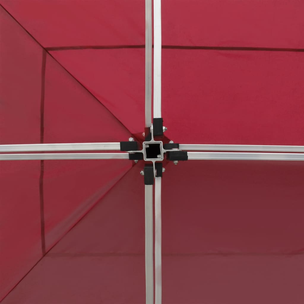 Partytent professioneel inklapbaar 6x3 m aluminium wijnrood