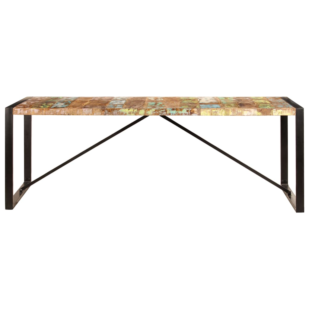 Eettafel 220x100x75 cm massief gerecycled hout