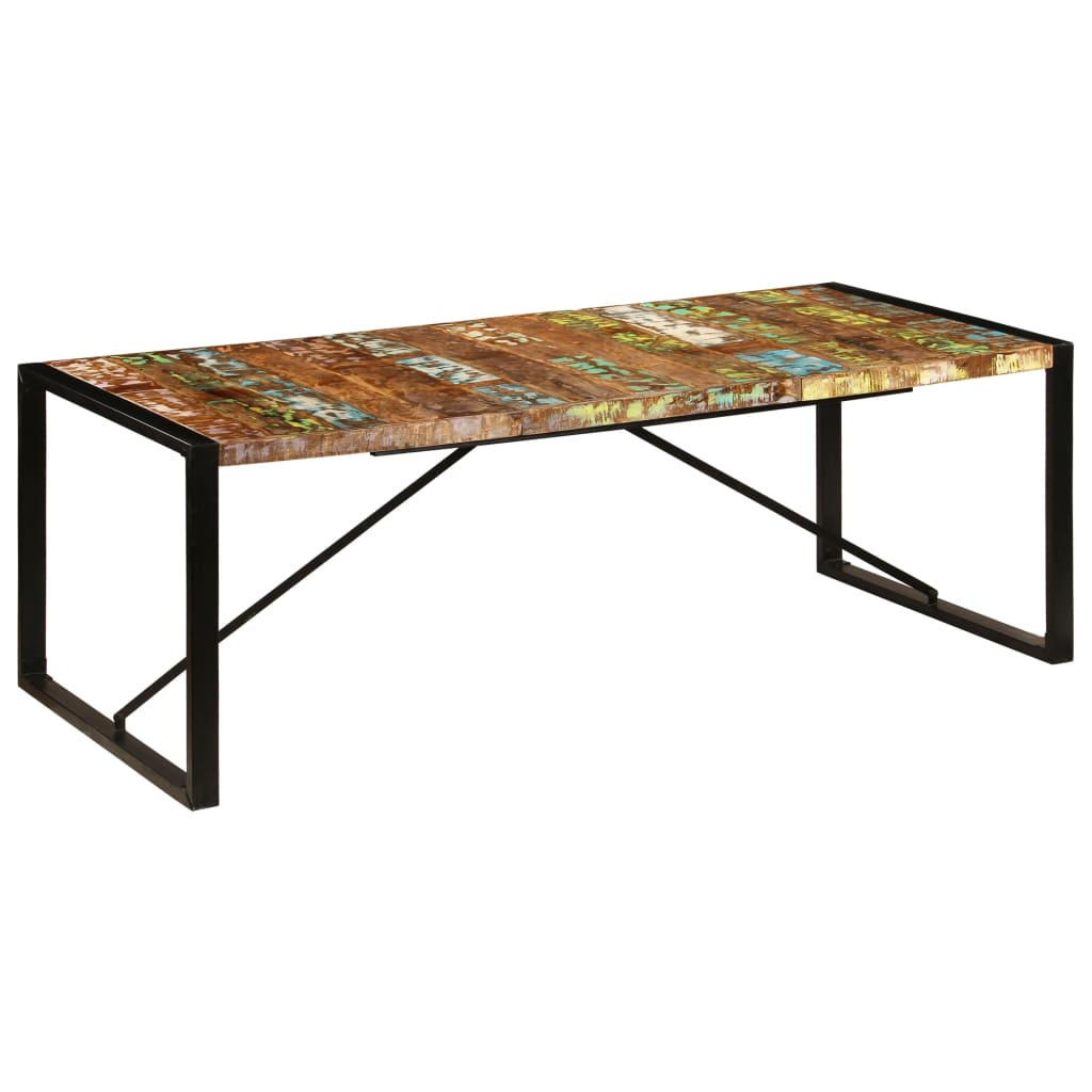 Eettafel 220x100x75 cm massief gerecycled hout