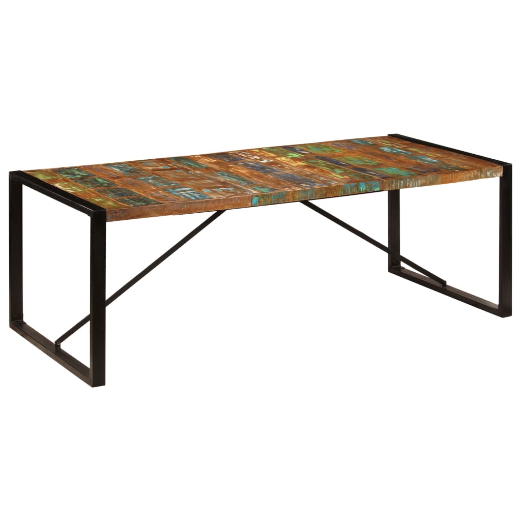 Eettafel 220x100x75 cm massief gerecycled hout