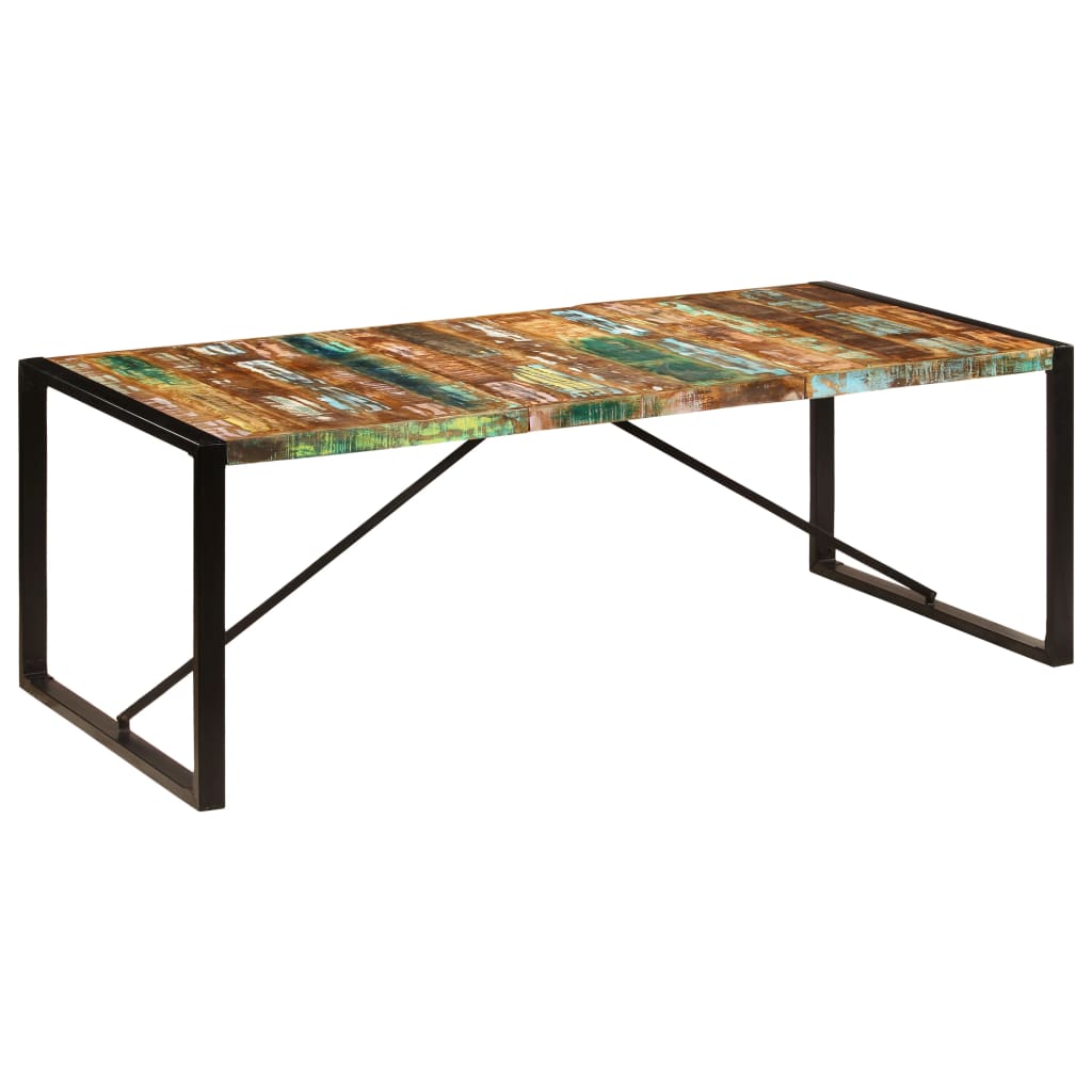 Eettafel 220x100x75 cm massief gerecycled hout