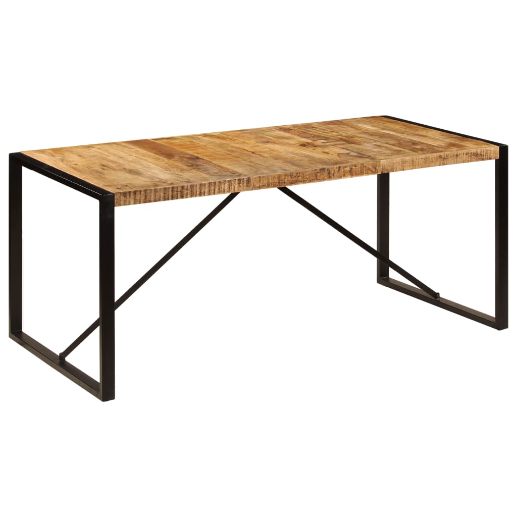 Eettafel 180X90X75 Cm Massief Mangohout 180 x 90 x 75 cm Zwart