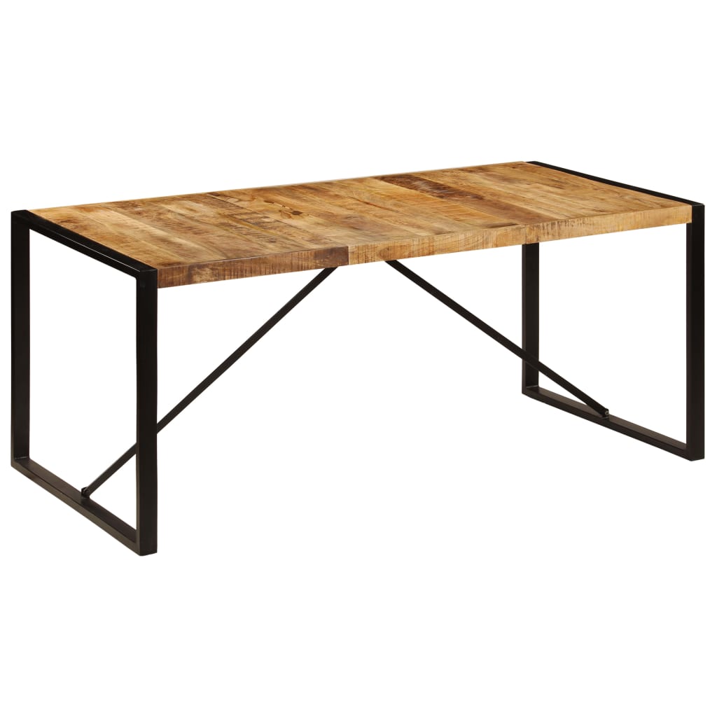 Eettafel 180X90X75 Cm Massief Mangohout 180 x 90 x 75 cm Zwart