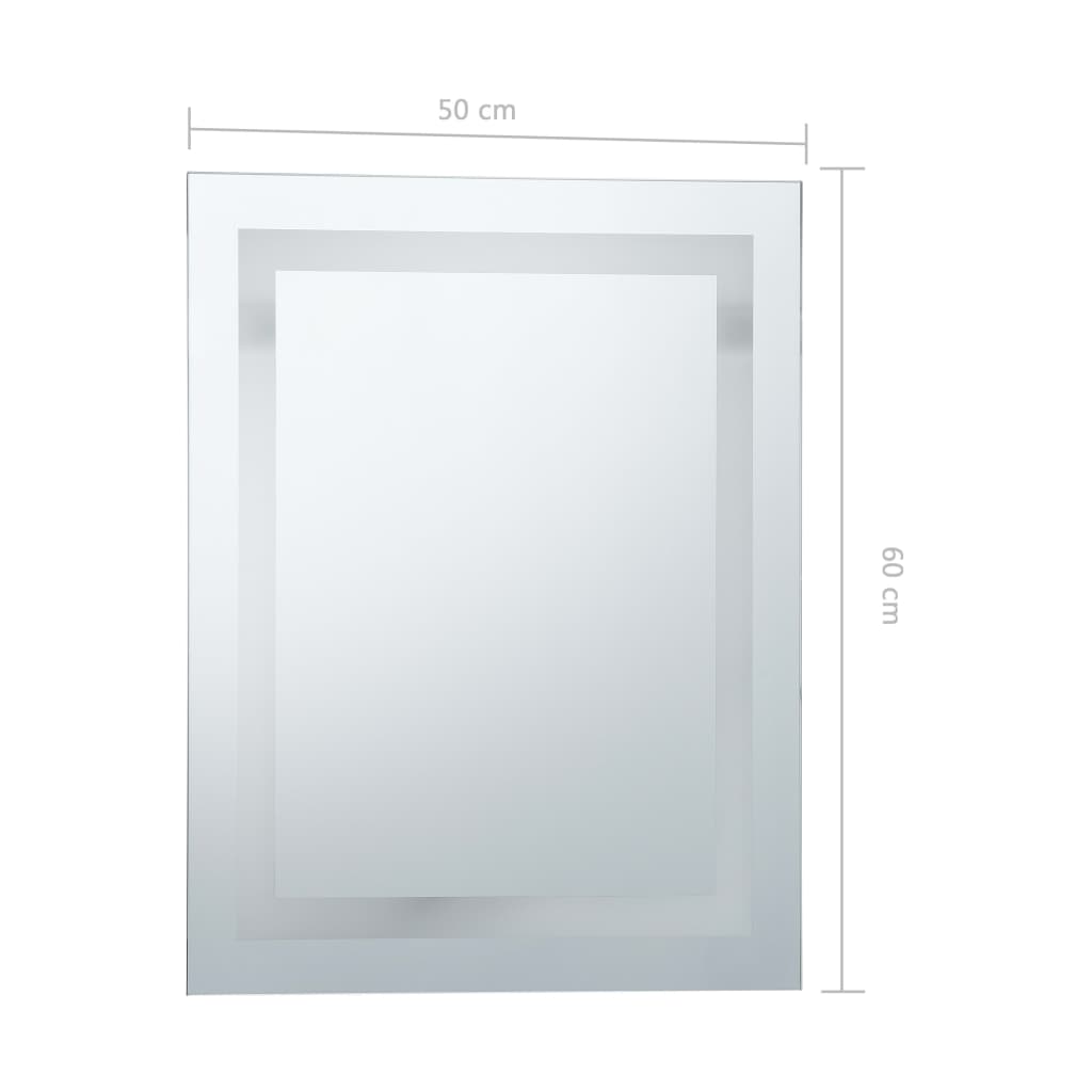 Badkamerspiegel Led Met Aanraaksensor 50 x 60 cm