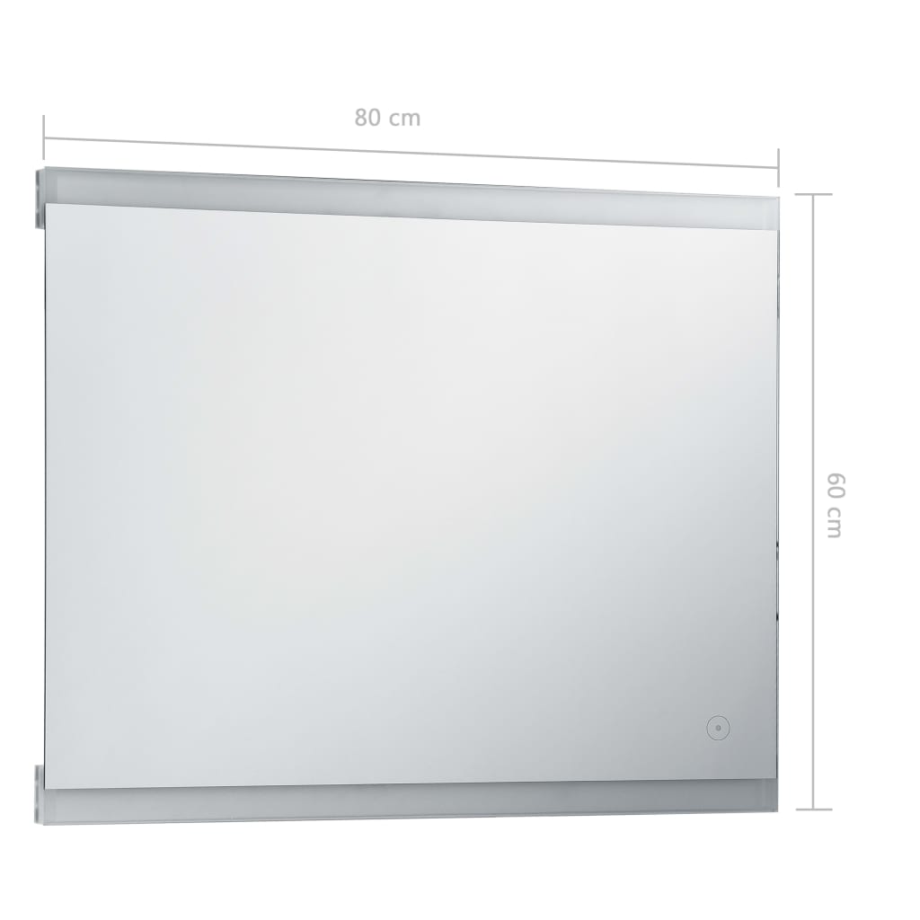 Badkamerspiegel Led Met Aanraaksensor 80 x 60 cm