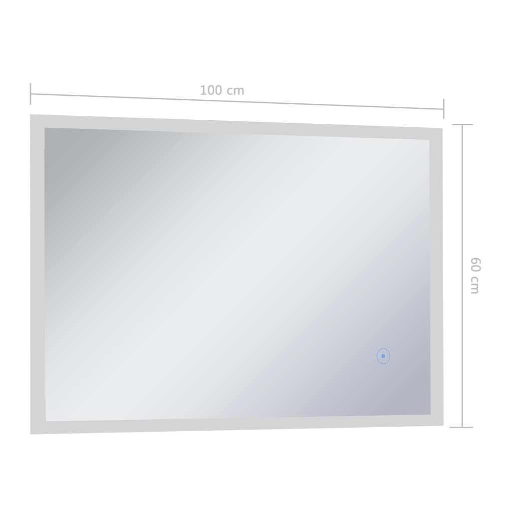 Badkamerspiegel Led Met Aanraaksensor 100 x 60 cm