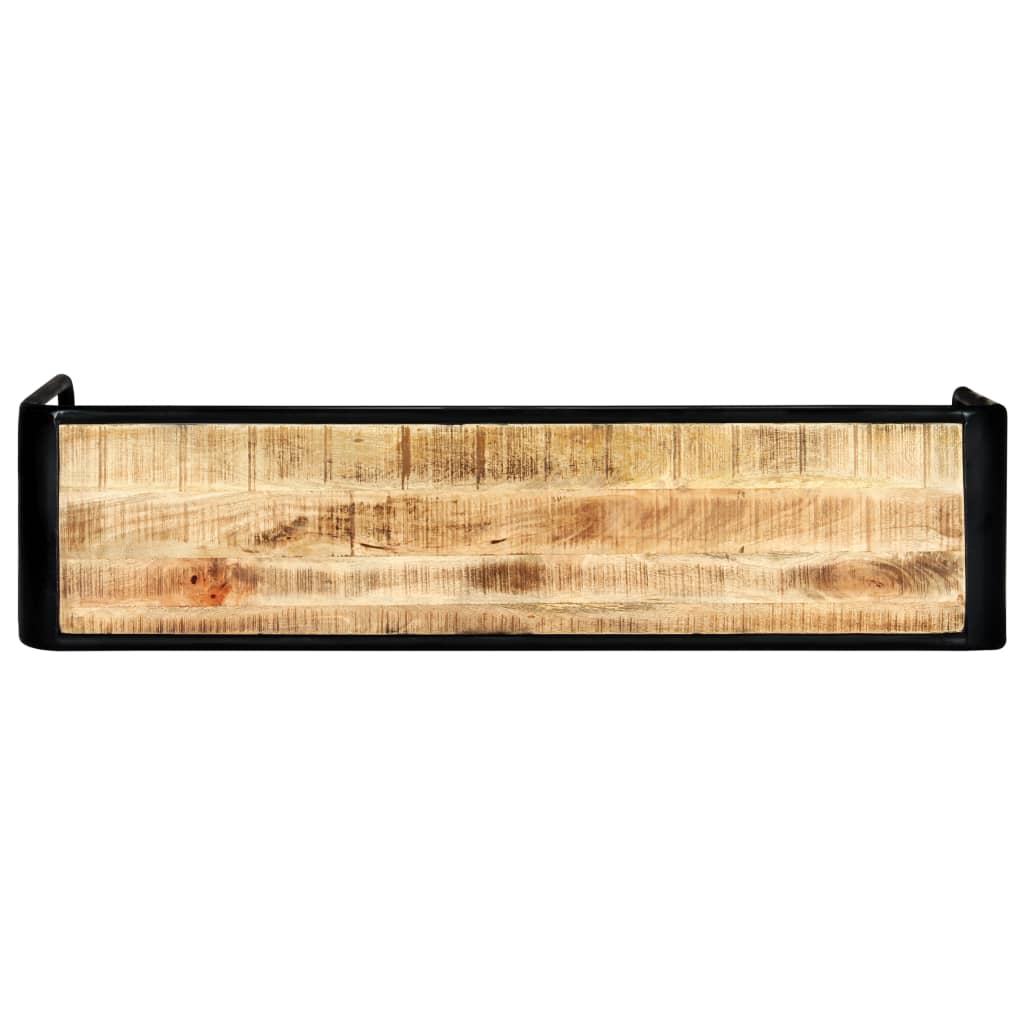 Wandtafel 140x35x76 cm massief ruw mangohout