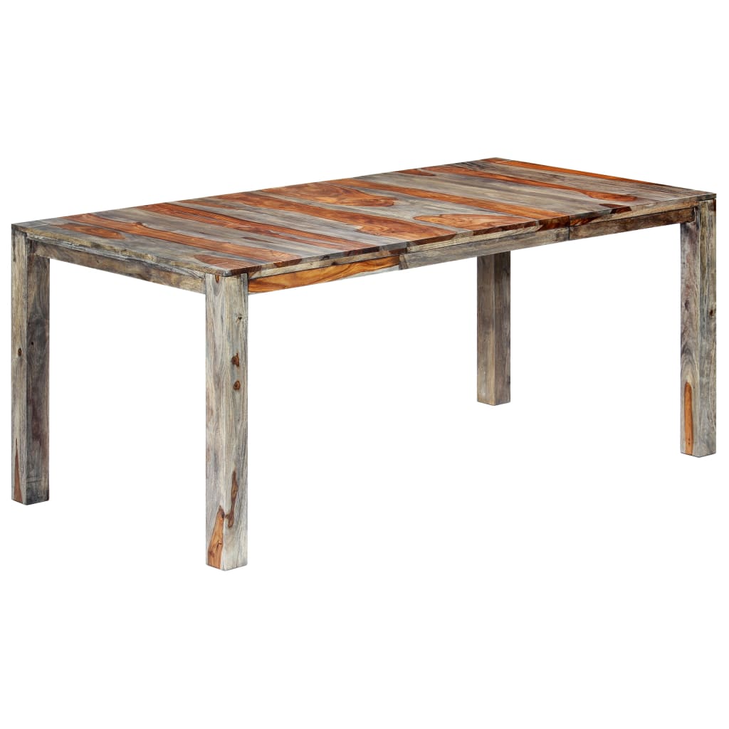 Eettafel 180x90x76 cm massief sheeshamhout grijs