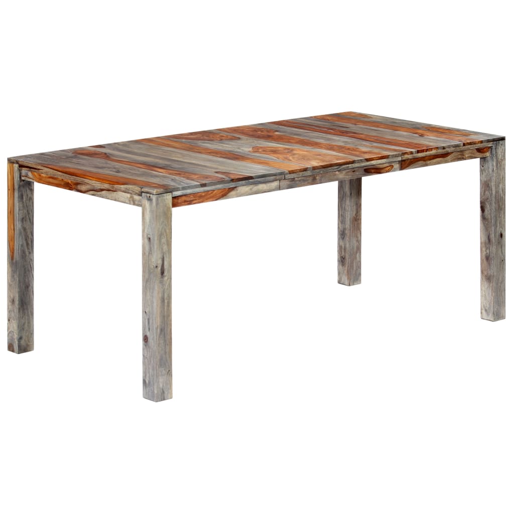 Eettafel 180x90x76 cm massief sheeshamhout grijs