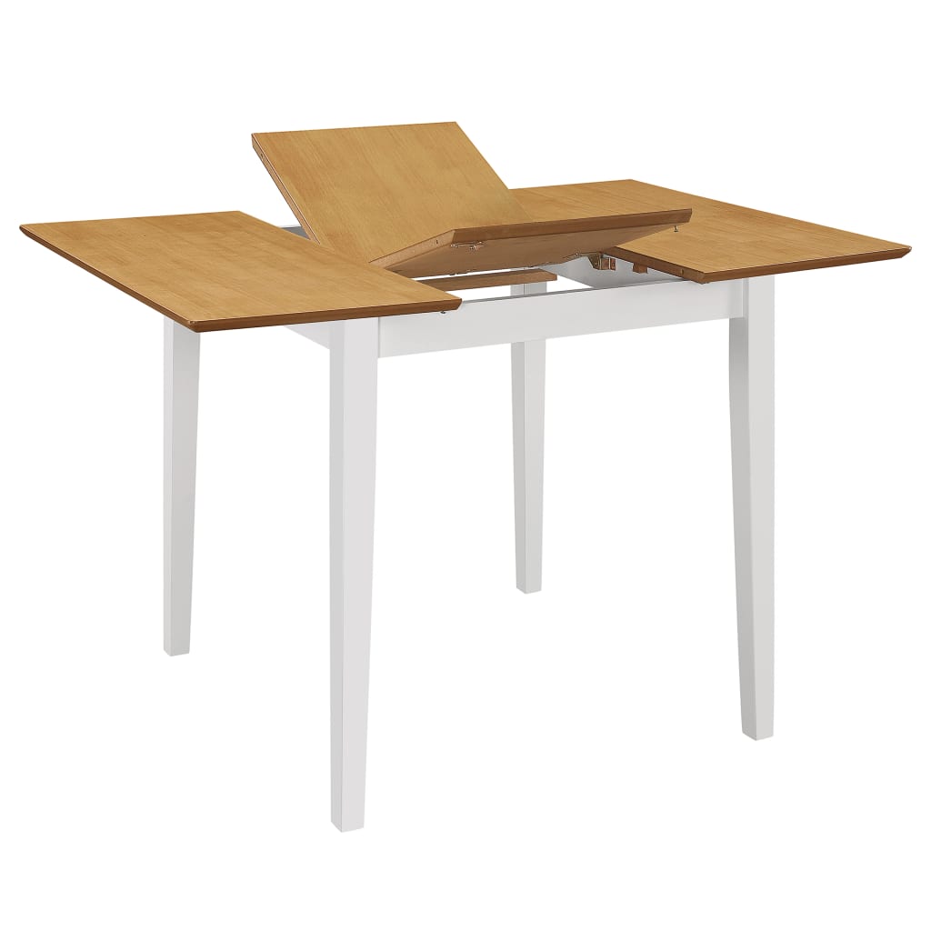 Eettafel verlengbaar (80-120)x80x74 cm MDF wit