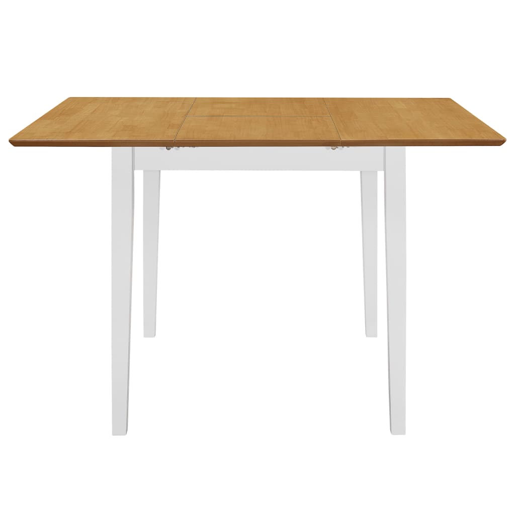 Eettafel verlengbaar (80-120)x80x74 cm MDF wit