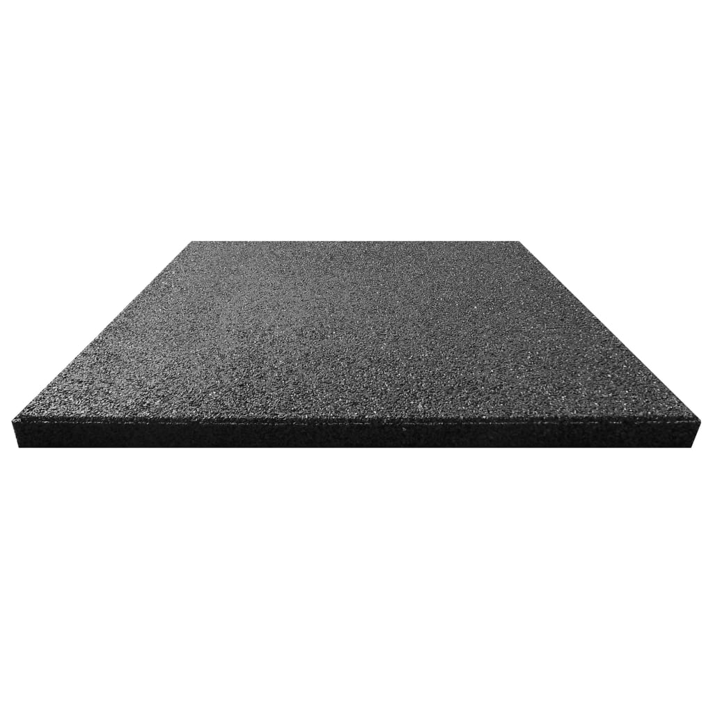 Valtegels 24 st 50x50x3 cm rubber zwart