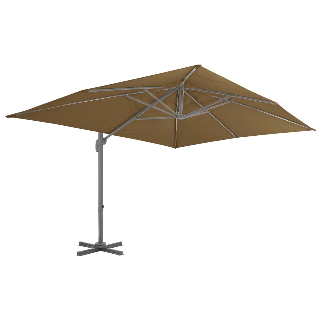 Parasol Met Draagbare Voet Taupe 3 x 4 m