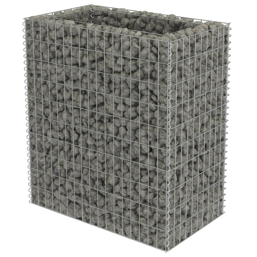 Gabion Plantenbak Verhoogd Gegalvaniseerd Staal 90 x 50 x 100 cm