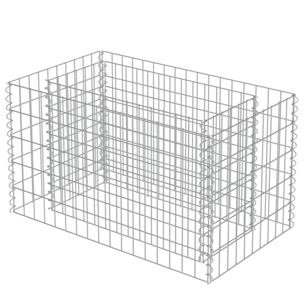 Gabion Plantenbak Verhoogd Gegalvaniseerd Staal 90 x 50 x 50 cm