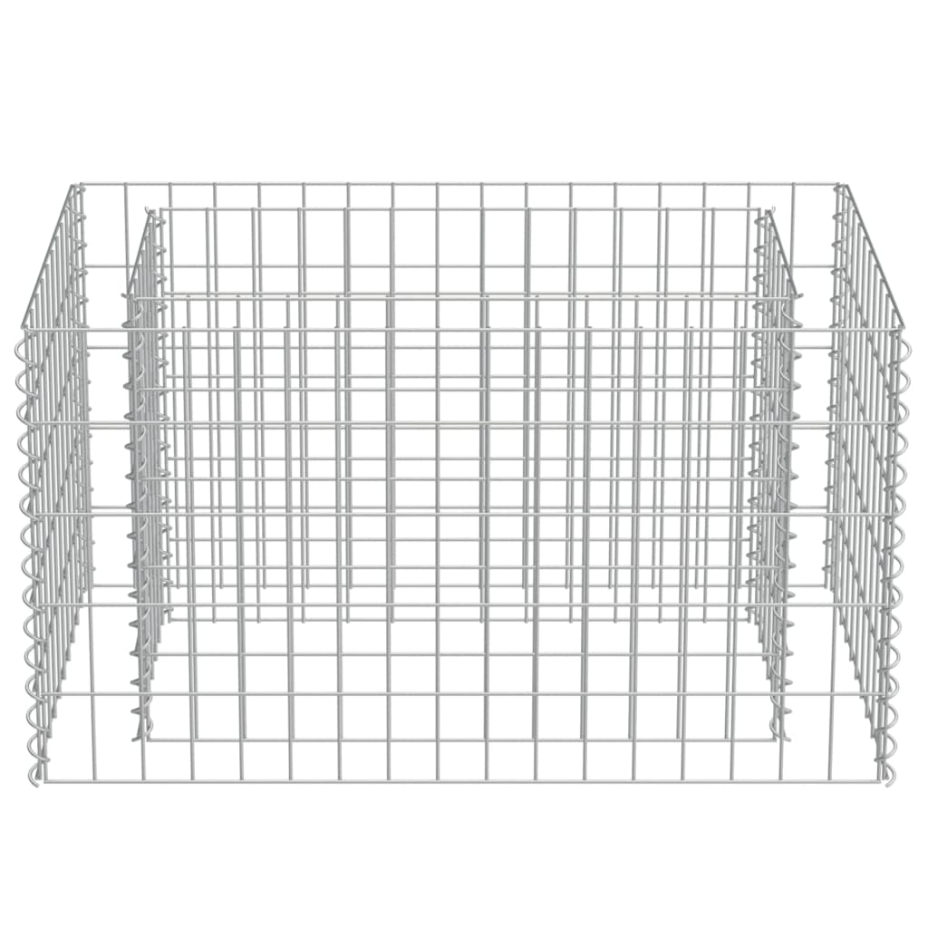 Gabion Plantenbak Verhoogd Gegalvaniseerd Staal 90 x 50 x 50 cm