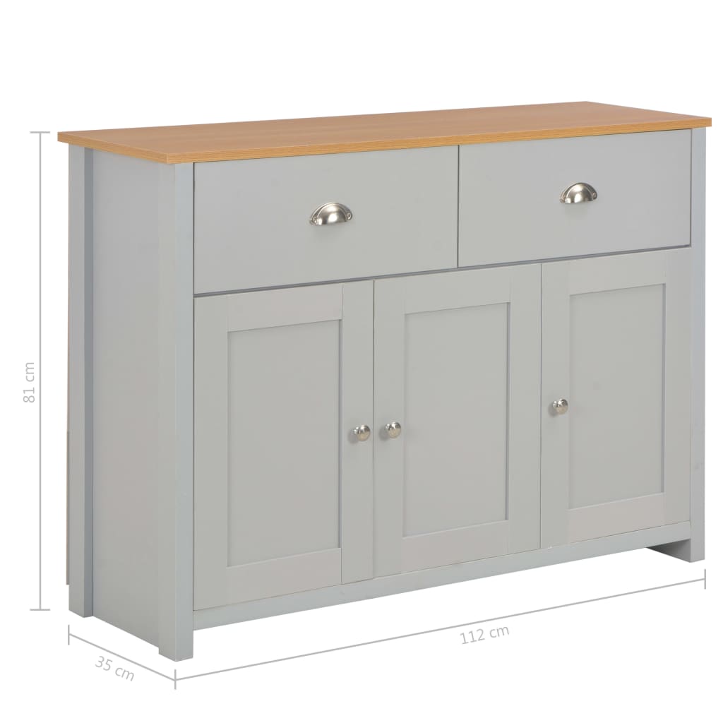 Dressoir 112X35X81 Cm Grijs