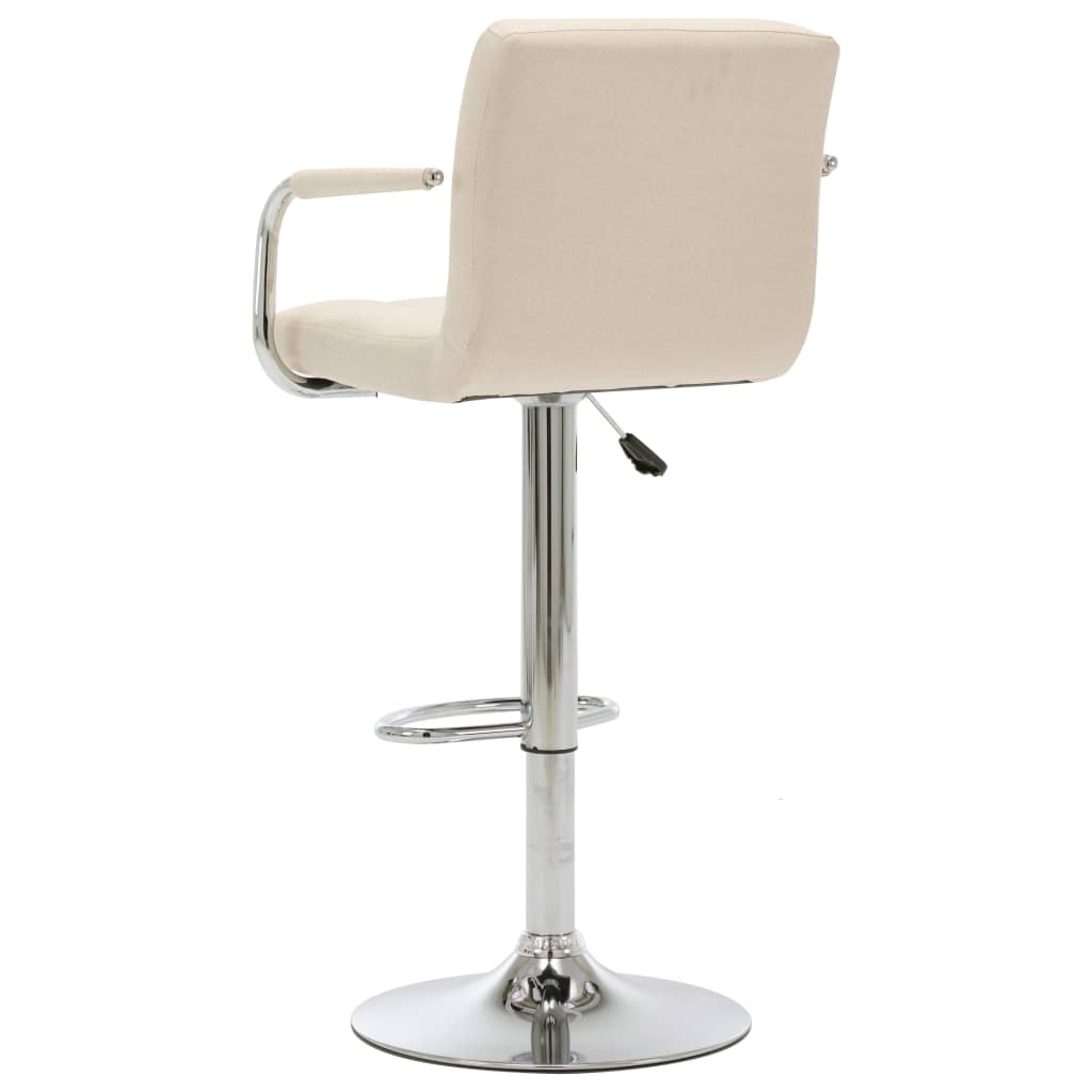 Barstoelen 2 st stof crème