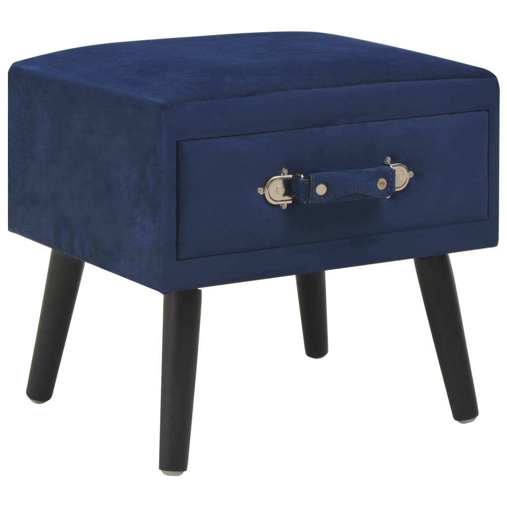 Nachtkastjes 2 St 40X35X40 Cm Fluweel Blauw