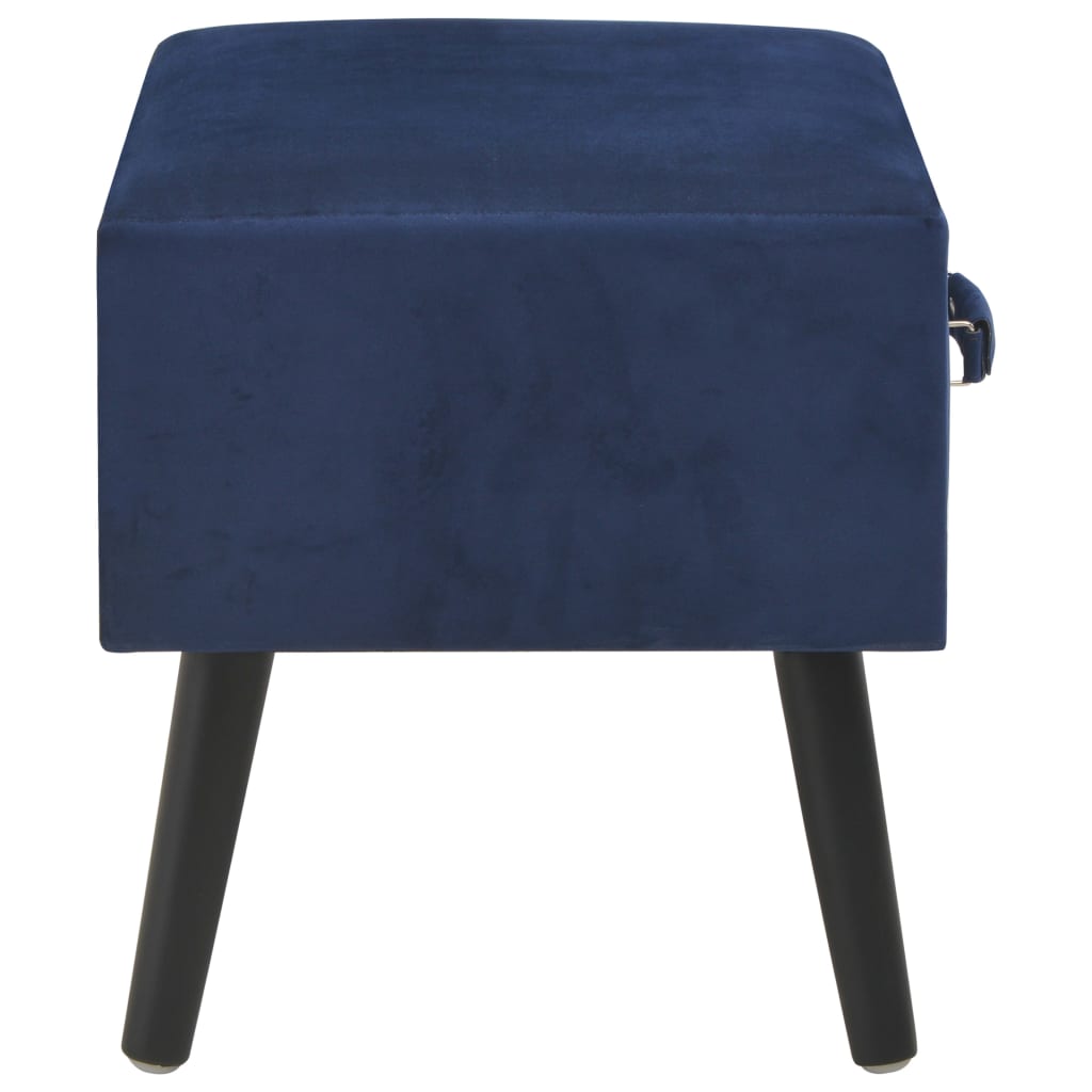 Nachtkastjes 2 St 40X35X40 Cm Fluweel Blauw