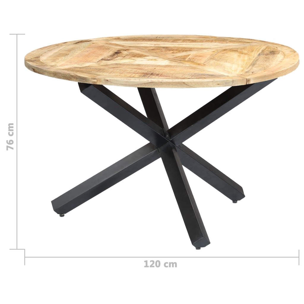 Eettafel rond 120x76 cm massief mangohout