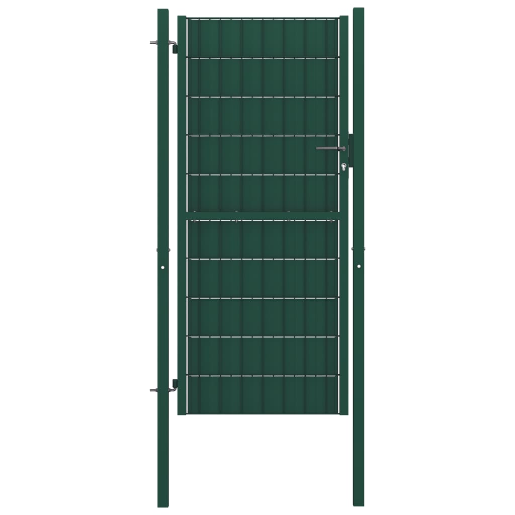 Poort 100X124 Cm Pvc En Staal Groen 100 x 124 cm