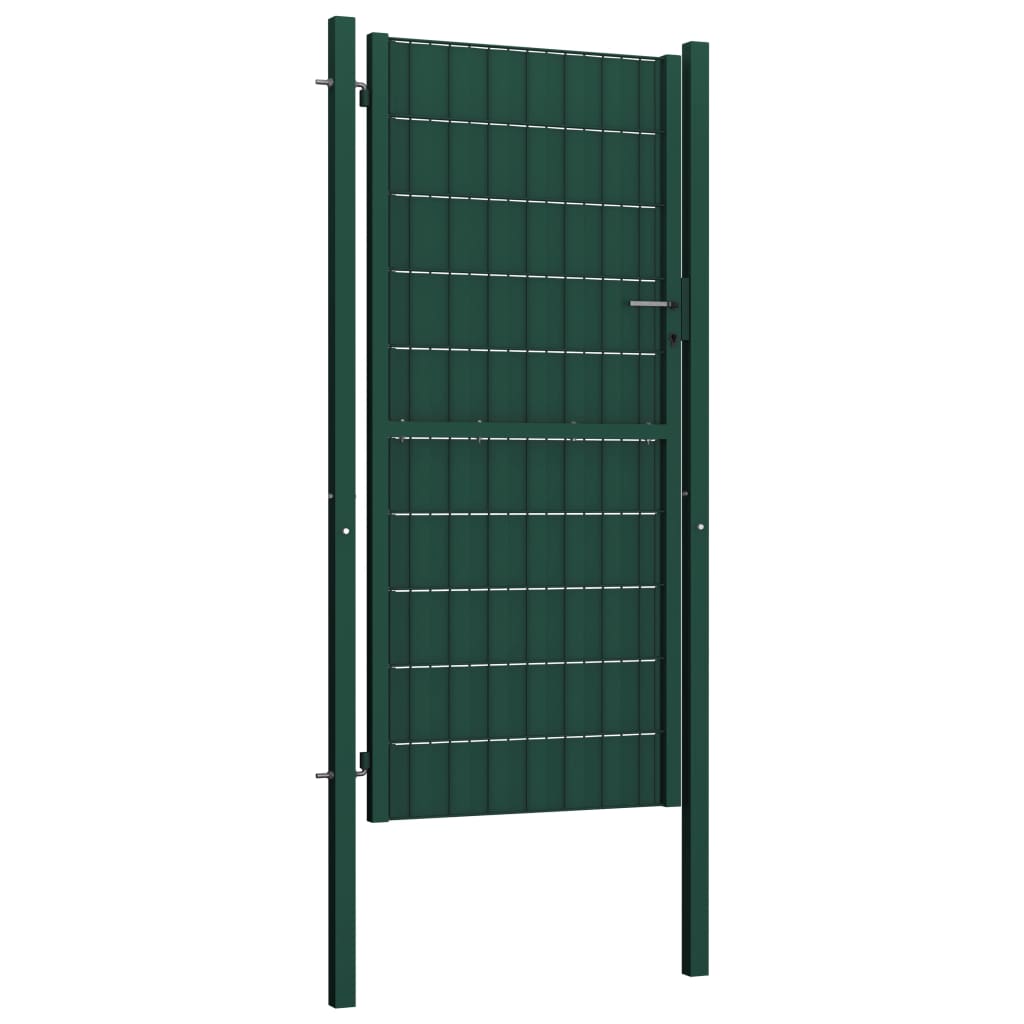 Poort 100X124 Cm Pvc En Staal Groen 100 x 124 cm