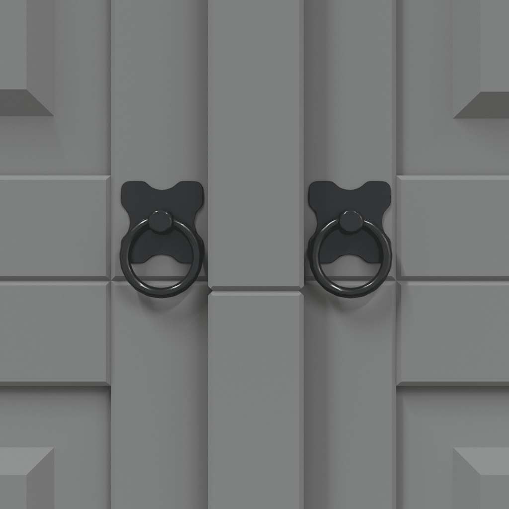 Kledingkast 2 deuren Mexicaans grenenhout Corona-stijl grijs