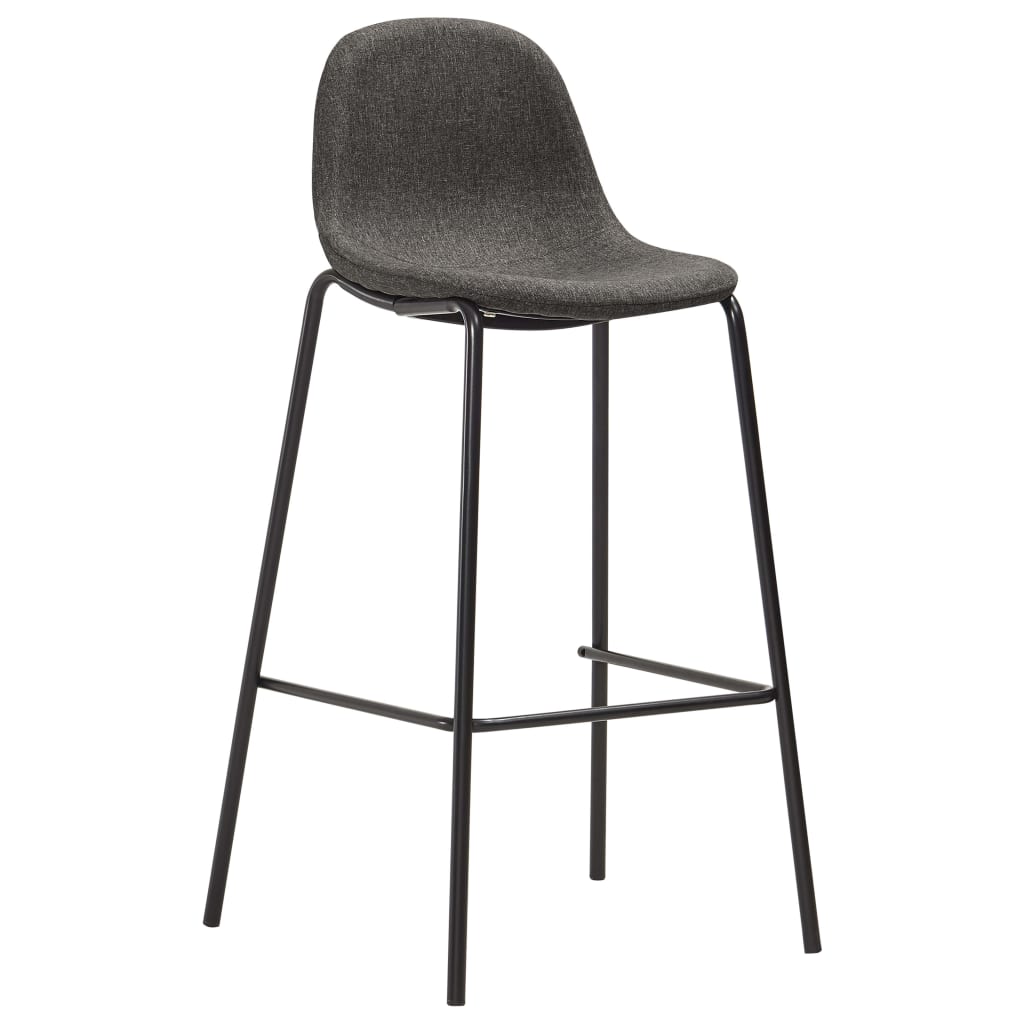 Barstoelen 4 st stof donkergrijs