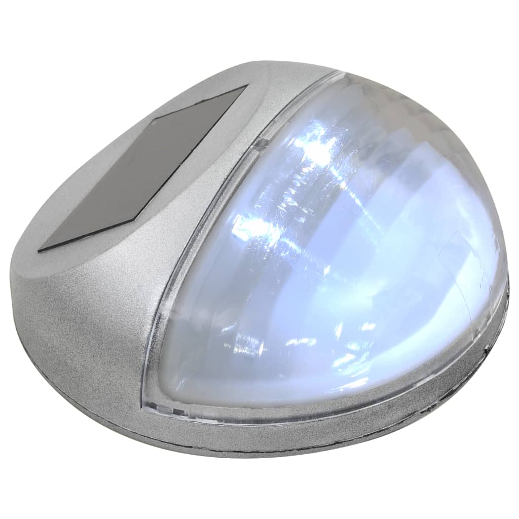 Solarwandlampen LED 24 st rond zilverkleurig