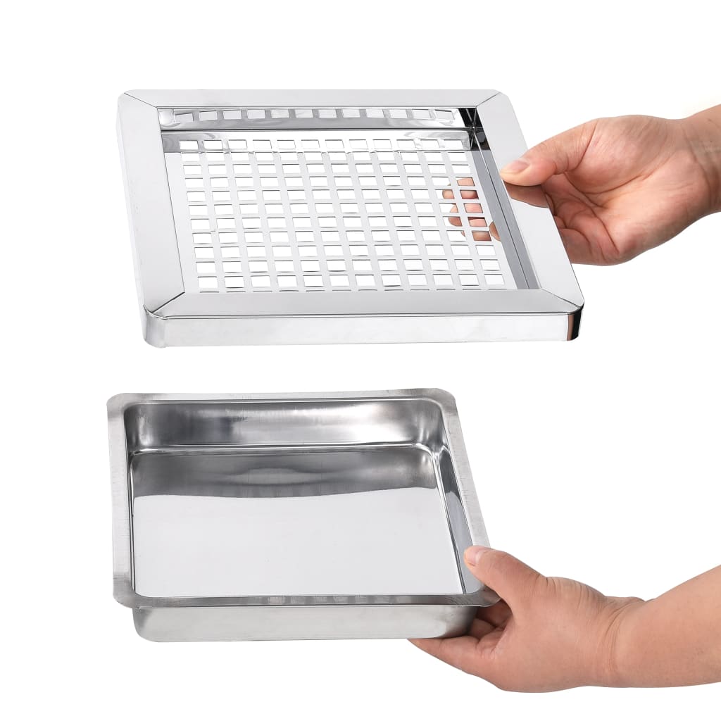 Asbak/prullenbak Hotel 45 L staal zwart