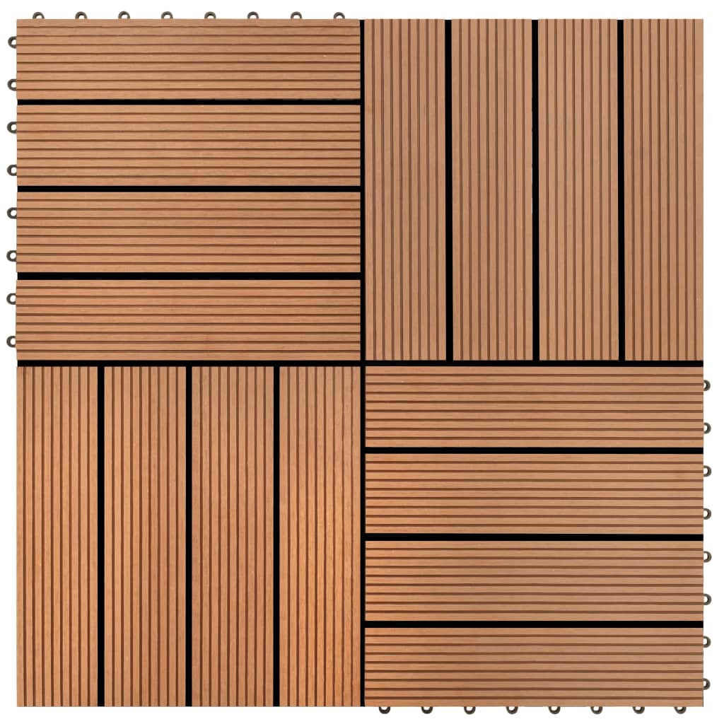 22 st Terrastegels 30x30 cm 2 m² HKC bruin 22 Bruin Patroon 1