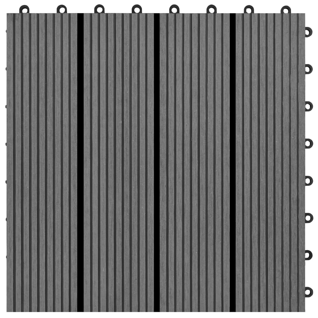 22 st Terrastegels 30x30 cm 2 m² HKC grijs 22 Grijs Patroon 1