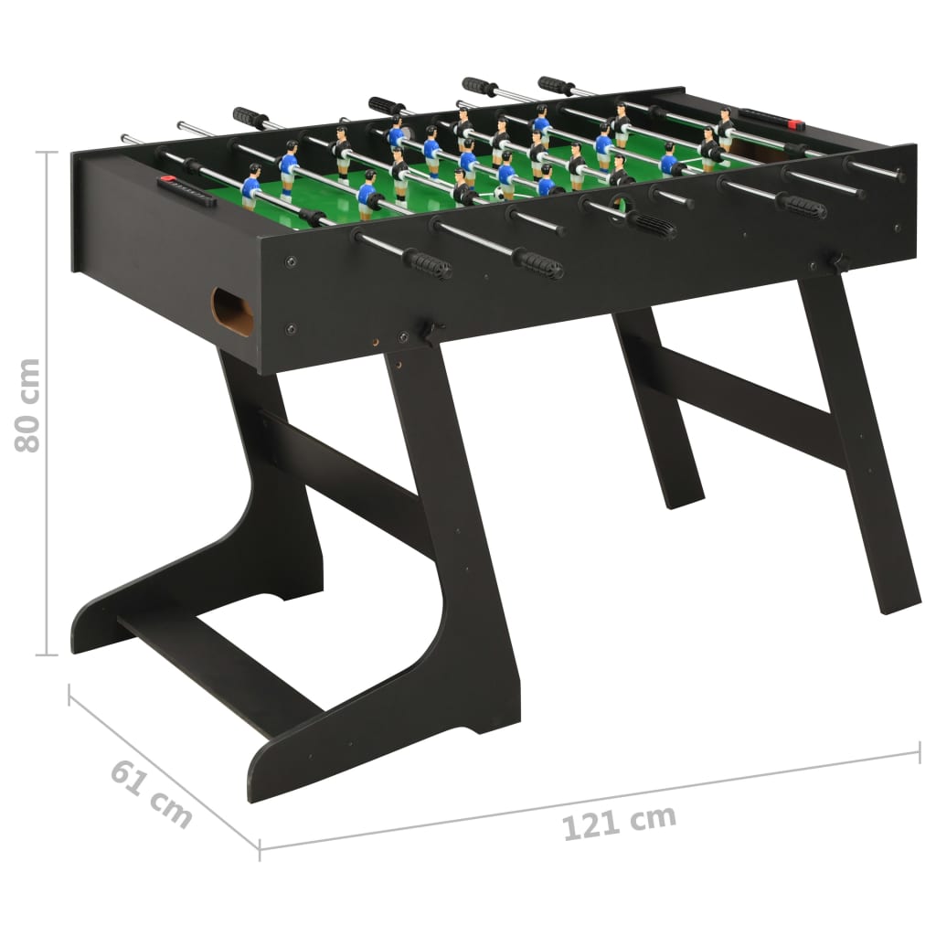 Voetbaltafel Inklapbaar 121X61X80 Cm Zwart